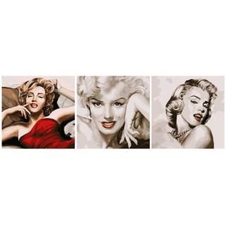 A legendás Marilyn Monroe - Számfestő készlet, többrészes, kerettel (50x150 cm)