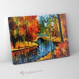 Afremov: Őszi park - Számfestő készlet, kerettel (40x50 cm)