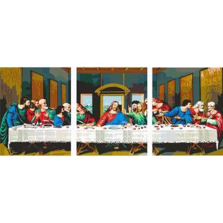 Az utolsó vacsora - Számfestő készlet, többrészes, kerettel (50x120 cm)