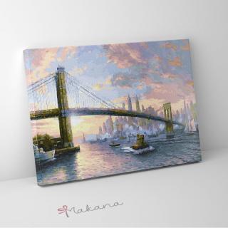 Brooklyn-híd - Számfestő készlet, kerettel (40x50 cm)