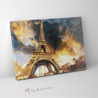 Eiffel torony - Számfestő készlet, kerettel (40x50 cm)
