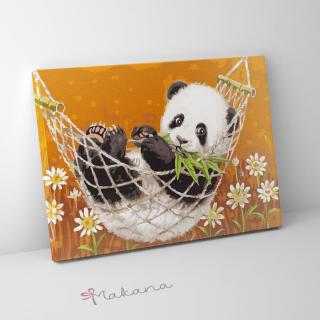 Lazulós panda - Számfestő készlet, kerettel (30x40 cm)
