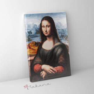 Leonardo da Vinci: Mona Lisa - Számfestő készlet, kerettel (40x50 cm)