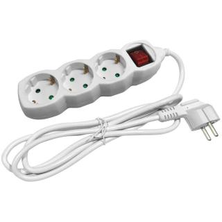 ENTAC  ESE1.5G3-1.5-SW   elosztó 3 foglalat kapcsolóval  * 1,5m 3G1.5