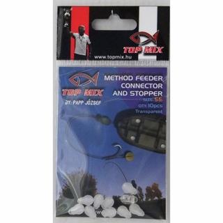 TOP MIX Method Feeder gyorskapocs, fluo clear - SS