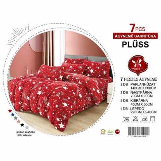 Violet Csillagmintás mikroplüss ágyneműhuzat - 7-részes - Választható színben