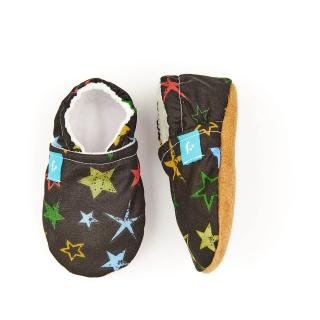 'Fekete-színes csillagok' puhatalpú cipő