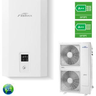 FISHER E-HEATR FHF-WHS-161CE3-3F LEVEGŐ-VÍZ HŐSZIVATTYÚ (HIDRAULIKUS EGYSÉG+KÜLTÉRI EGYSÉG) / 16 KW / A++ / R32