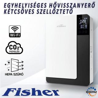 FISHER F-ERVQ-B150CO2-I KÉTCSÖVES HŐVISSZANYERŐS SZELLŐZTETŐ