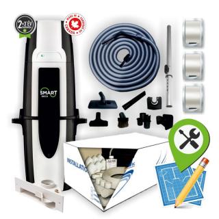 SMART - ELECTROLUX SMI600D / ELX910 DECO KÖZPONTI PORSZÍVÓ SZERELÉSSEL EGYÜTT / 3 KIÁLLÁS + 1 SZEMÉTLAPÁT ADAPTER