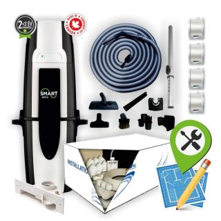 SMART - ELECTROLUX SMI600D / ELX910 DECO KÖZPONTI PORSZÍVÓ SZERELÉSSEL EGYÜTT / 4 KIÁLLÁS + 1 SZEMÉTLAPÁT ADAPTER