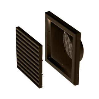 VENTS MŰANYAG SZELLŐZŐRÁCS CSŐCSATLAKOZÓVAL 250X250 D=150 BARNA
