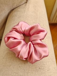 Scrunchie Rózsaszín L (upcycled)