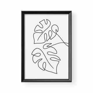 Vonalrajz / Álló / Monstera 2