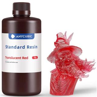 Anycubic Standard Resin - Translucent Red [Áttetsző Piros] - 1 kg