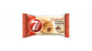 Croissant 7DAYS CreamCookies mogyorókrém ízű krémmel töltött keksz darabokkal 60g