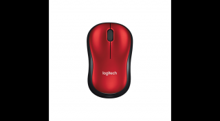 Egér vezeték nélküli LOGITECH M185 2,4 Ghz 1000 DPI piros