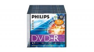 Írható DVD-R PHILIPS 4,7GB 16X slim tok