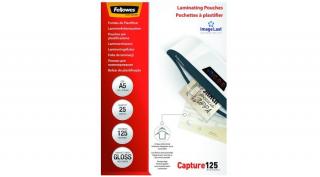 Lamináló fólia FELLOWES A/5 125 mikron fényes 25/csom