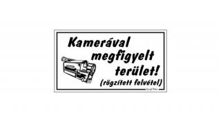 Piktogram Kamerával megfigyelt terület fehér