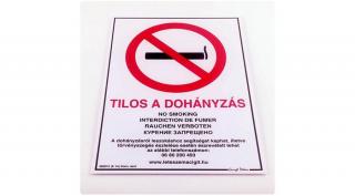 Piktogram Tilos a dohányzás! többnyelvű fehér új