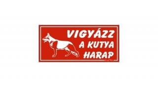 Piktogram Vigyázz a kutya harap! piros