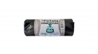 Szemeteszsák FORTUNA 110L fekete 60x100 cm 10 db/tekercs