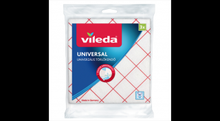 Törlőkendő VILEDA Universal 36x34 cm piros-fehér 3 darab/csomag