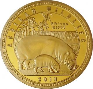 1000 kwacha Zambia 2014 - African hippo