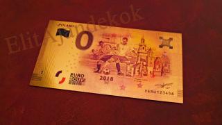 Aranyozott 0 euro souvenir bankjegy - Lengyelország