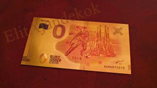 Aranyozott 0 euro souvenir bankjegy - Spanyolország