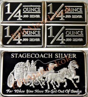 Stagecoach Silver .999 ezüst tömb - REPLIKA