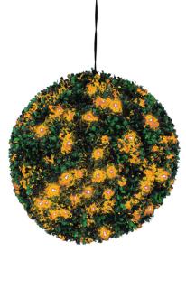 EUROPALMS Buxus labda növény narancs ledekkel, 40cm 82606957
