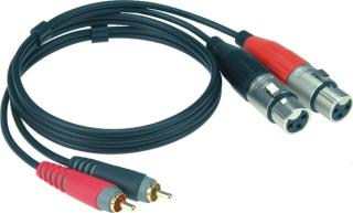 Klotz KL-AT-CF0100 2x XLR-RCA, 1 m hosszú kábel