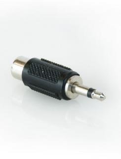 Master Audio  HY1721 ABS / fém adapter: RCA aljzat - mono mini Jack 3,5 mm-es csatlakozóval
