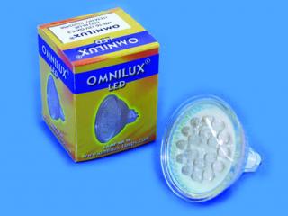 OMNILUX MR-16 12V GX-5.3 18 LED izzó kék C 91203456