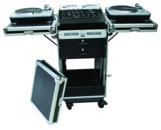 OMNITRONIC DJ keverő rack Special TA-1, 17 U, kerekekkel 32000100