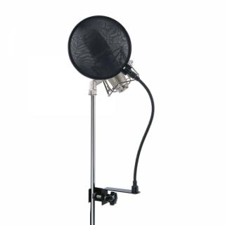 WorldMix pop filter 190 mm átmérőjű, gégecsöves, AS-SD914