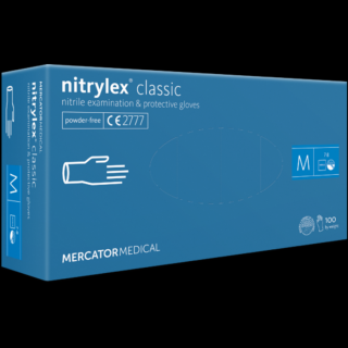 Mercator NITRYLEX® CLASSIC PÚDERMENTES KÉK NITRIL KESZTYŰ - L