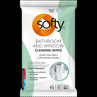 Softy Bathroom  Window fürdőszobai és üvegfelület tisztító kendő 40 lap