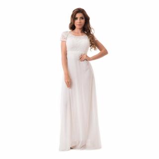 Csipkerátétes muszlin menyasszonyi ruha, plus size