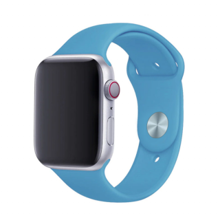 Apple Watch egyszínű óraszíj - Azúrkék Óra mérete: 38/40/41mm, Szíj hossza: M-L (közepes és széles csukló), Szíj színe: Azúrkék