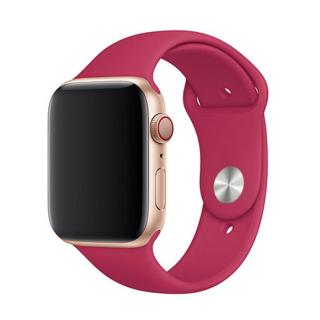 Apple Watch egyszínű óraszíj - Gránátalma piros Óra mérete: 38/40/41mm, Szíj hossza: M-L (közepes és széles csukló), Szíj színe: Gránátalma piros