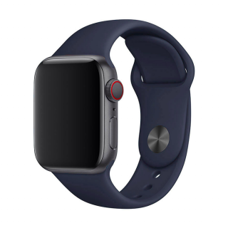 Apple Watch egyszínű óraszíj - Midnight blue Óra mérete: 38/40/41mm, Szíj hossza: M-L (közepes és széles csukló), Szíj színe: Midnight Blue