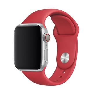 Apple Watch egyszínű óraszíj - Piros Óra mérete: 42/44/45/49mm, Szíj hossza: S-M (kicsi és közepes csukló), Szíj színe: Piros