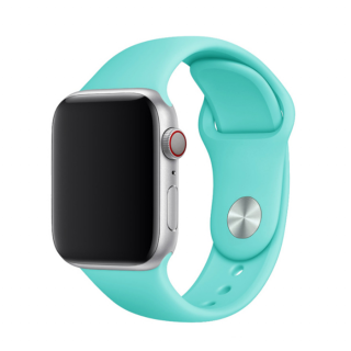 Apple Watch egyszínű óraszíj - Türkizkék Óra mérete: 38/40/41mm, Szíj hossza: M-L (közepes és széles csukló), Szíj színe: Türkizkék