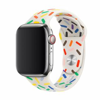 Apple Watch egyszínű óraszíj - White Cake Óra mérete: 38/40/41mm, Szíj hossza: M-L (közepes és széles csukló), Szíj színe: Fehér