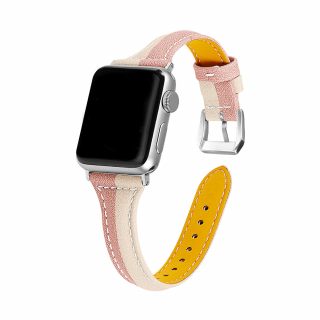 Apple Watch női bőrszíj - Double-pink Óra mérete: 38/40/41mm, Szíj színe: Rózsaszín