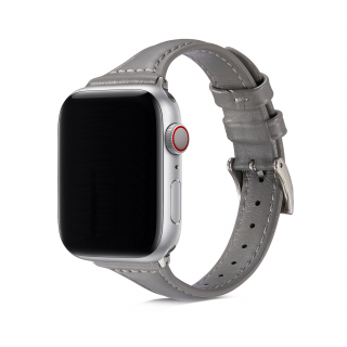 Apple Watch női bőrszíj - Sötétszürke Óra mérete: 38/40/41mm, Szíj színe: Láva