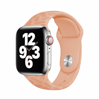 Apple Watch nyári óraszíj - Narancssárga ananász Óra mérete: 42/44/45/49mm, Szíj hossza: M-L (közepes és széles csukló), Szíj színe: Grapefruit